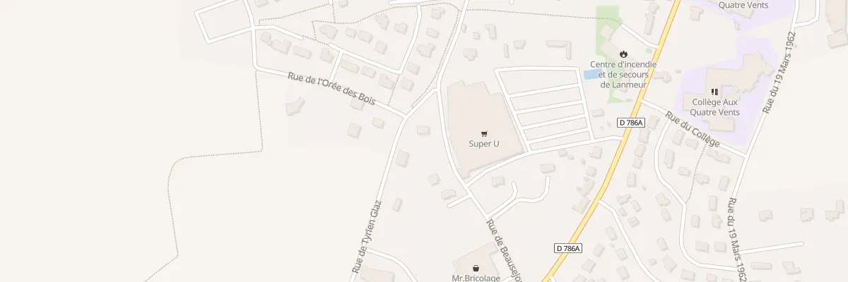 Plan du 22 Rue de Tyrien Glas à Lanmeur