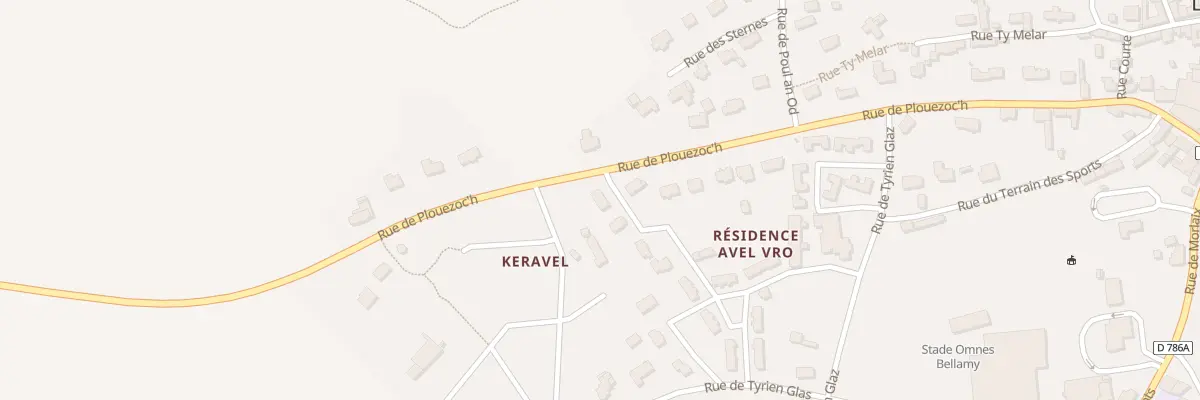 Plan du 1 Rue de Keravel Izella à Lanmeur