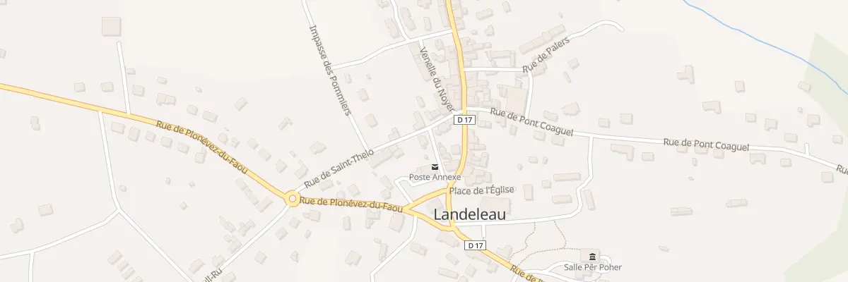 Plan du 1 Pl du 3 Août 1944 à Landeleau