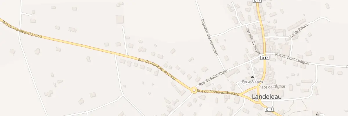 Plan du 14 Rue de Plonévez du Faou à Landeleau