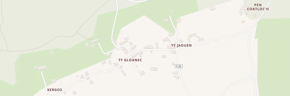 Plan du 2100 Ty Gloanec à Scaër