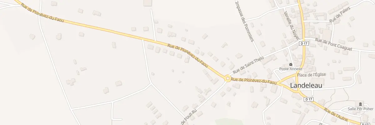 Plan du 25 Rue de Plonévez du Faou à Landeleau