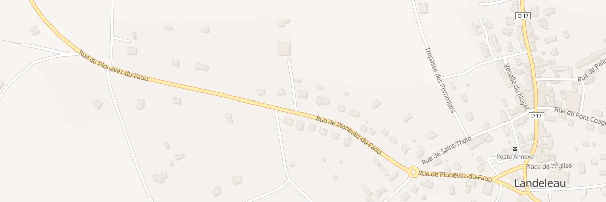 Plan du 22 Rue de Plonévez du Faou à Landeleau