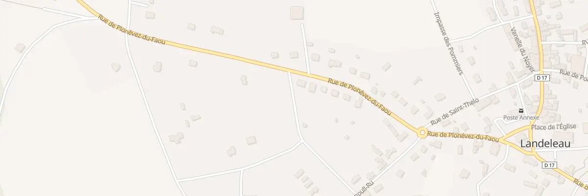 Plan du 39 Rue de Plonévez du Faou à Landeleau