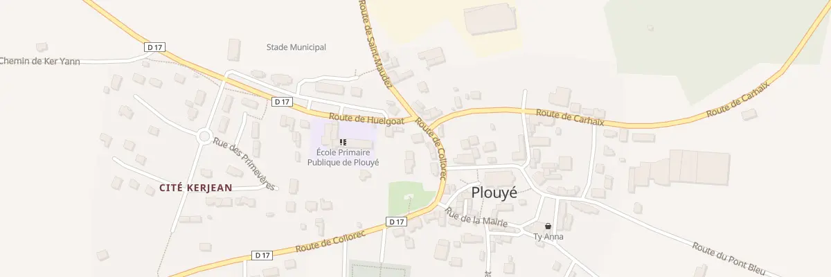 Plan du 3 Rte du Huelgoat à Plouyé