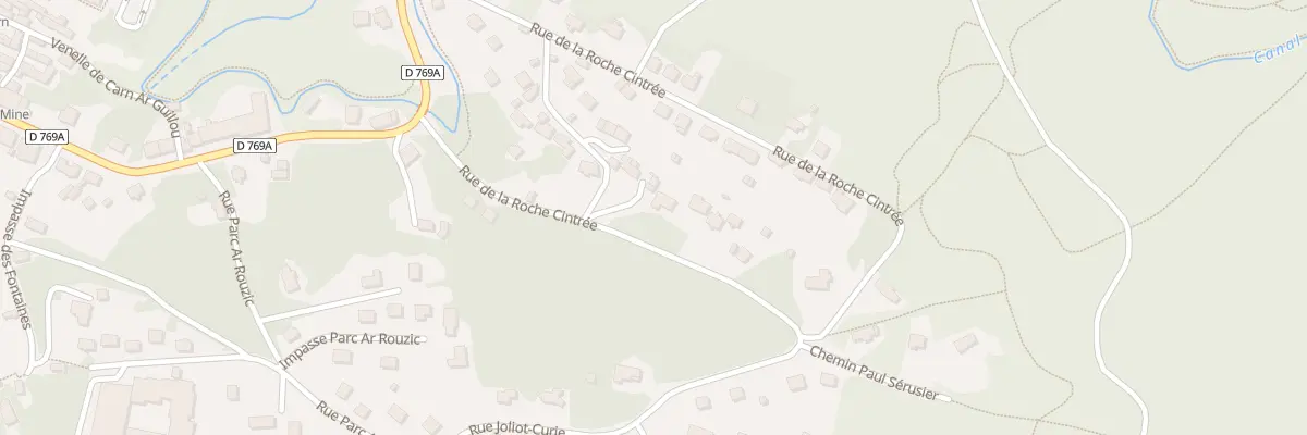 Plan du 13 Rue de la Roche Cintrée à Huelgoat