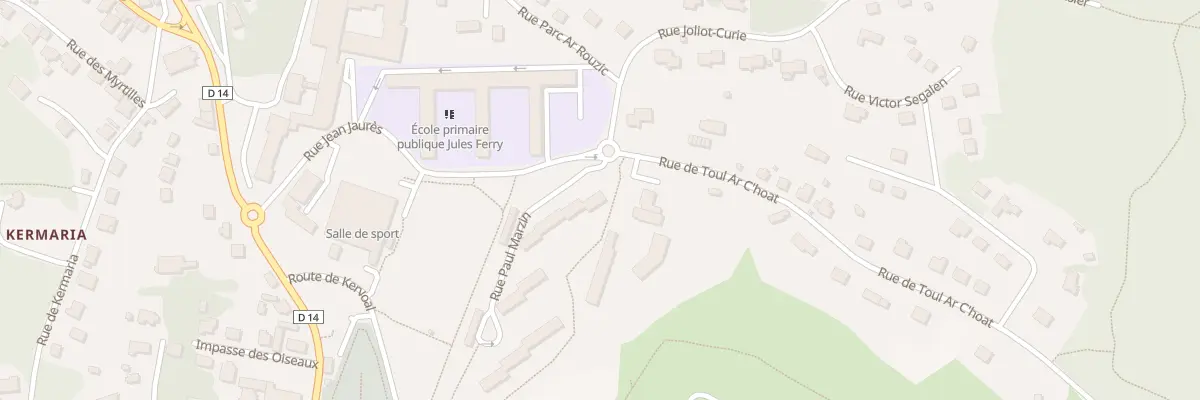 Plan du 1 Rue Paul Marzin à Huelgoat