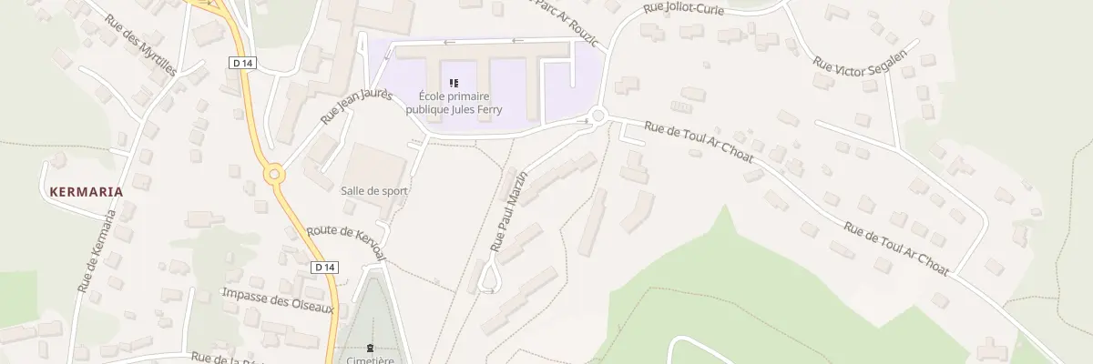 Plan du 6 Rue Paul Marzin à Huelgoat