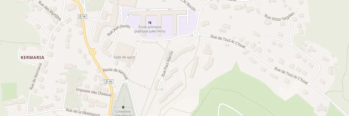 Plan du 8 Rue Paul Marzin à Huelgoat
