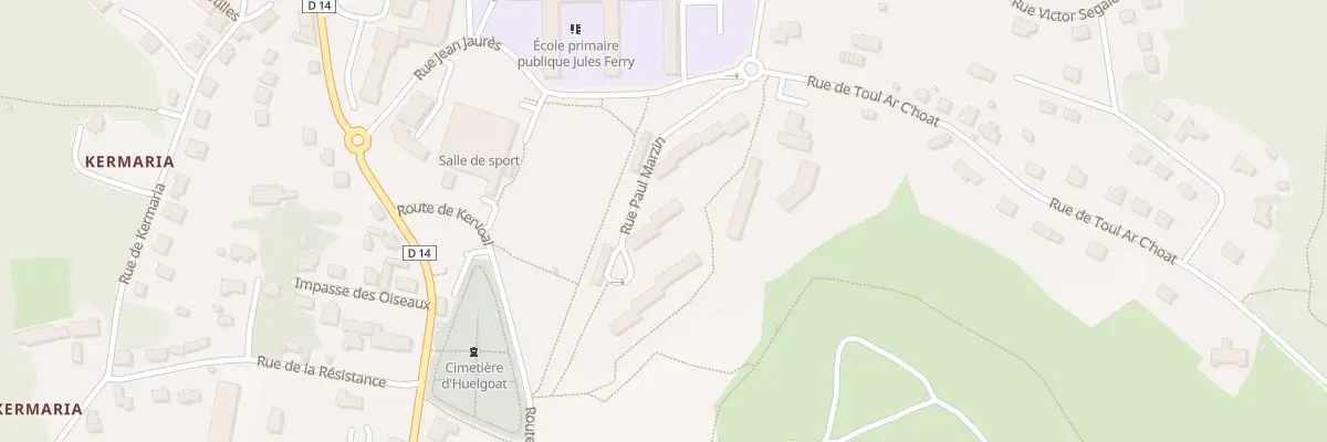 Plan du 11 Rue Paul Marzin à Huelgoat