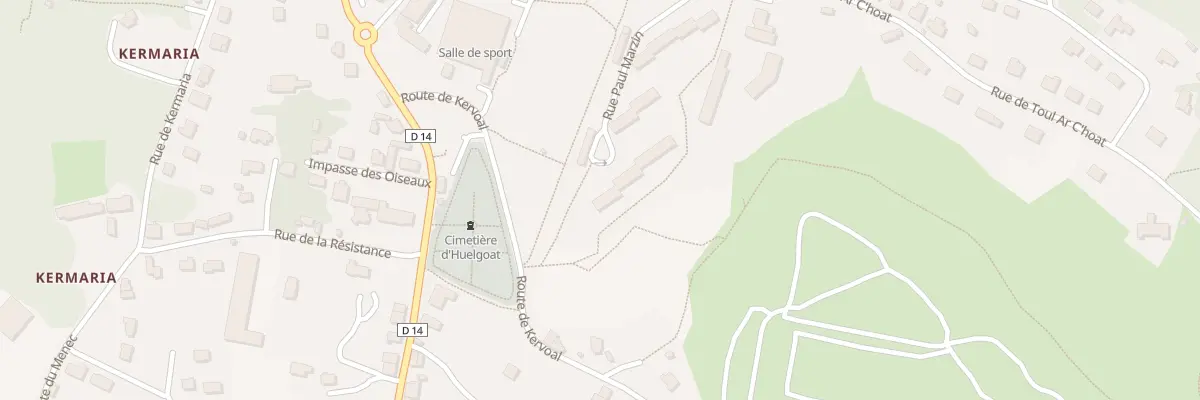 Plan du 20 Rue Paul Marzin à Huelgoat