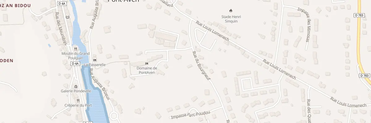 Plan du 1 Rue Saint Guénolé à Pont-Aven