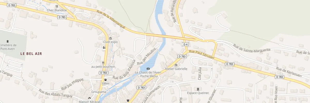Plan du 4 Rue des moulins à Pont-Aven