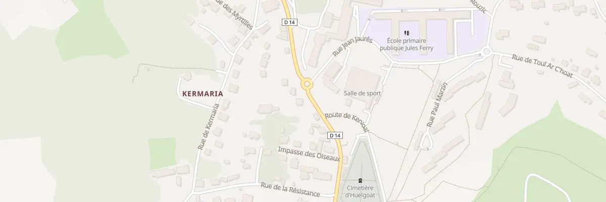 Plan du 72 Rue des Cieux à Huelgoat