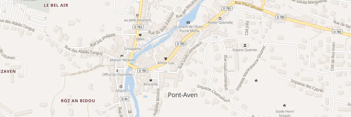 Plan du 4 Rue du Général de Gaulle à Pont-Aven