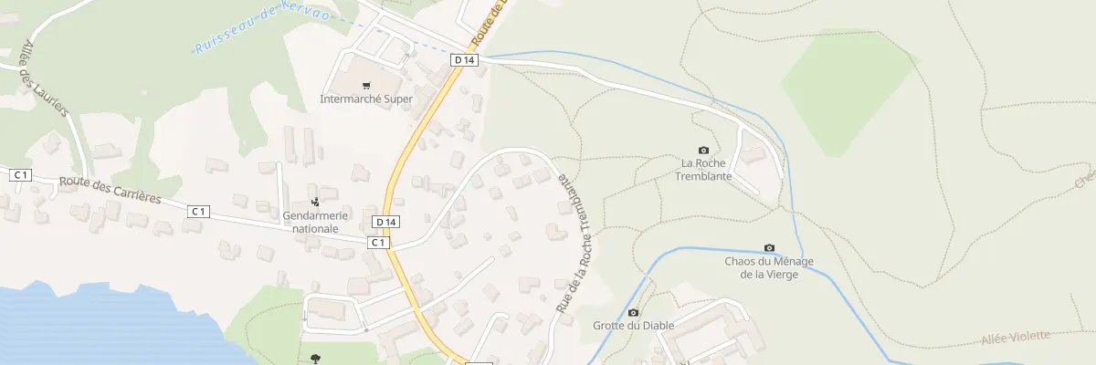 Plan du 9 Rue de la Roche Tremblante à Huelgoat