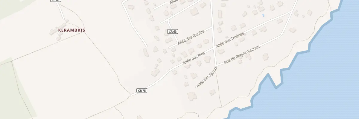 Plan du 8 All des Pins à Névez