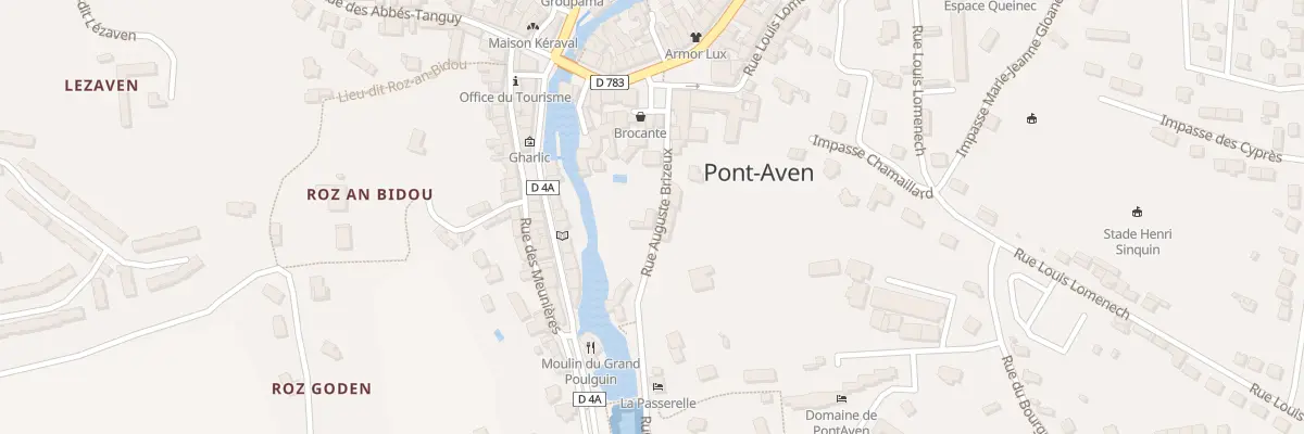 Plan du 6 Rue Auguste Brizeux à Pont-Aven