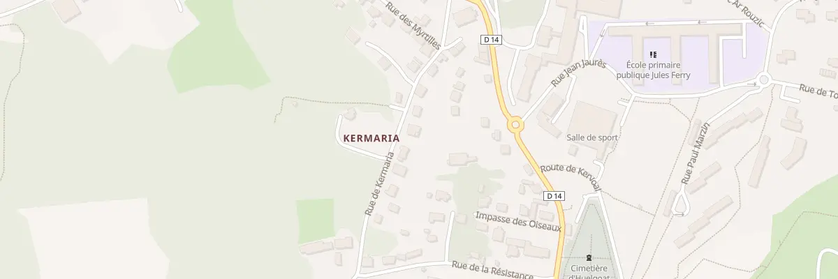 Plan du 13 Rue de Kermaria à Huelgoat
