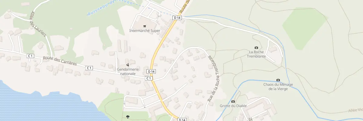 Plan du 17 Rue de la Roche Tremblante à Huelgoat