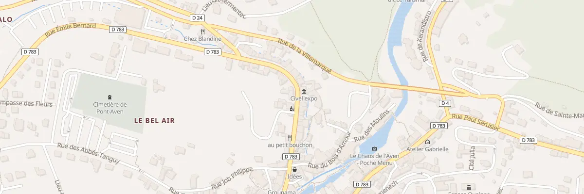 Plan du 23 Rue Emile Bernard à Pont-Aven