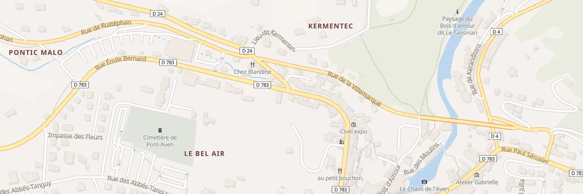 Plan du 37 Rue Emile Bernard à Pont-Aven
