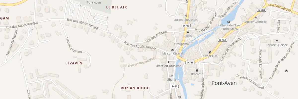 Plan du 7 Rue des Abbés Tanguy à Pont-Aven