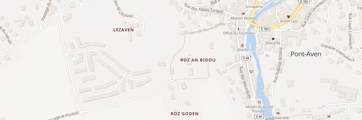 Plan du 163 Roz An Bidou à Pont-Aven