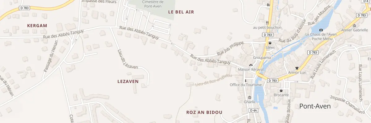 Plan du 17B Rue des Abbés Tanguy à Pont-Aven
