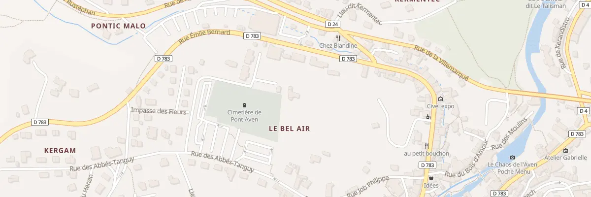 Plan du 18T Rue des Abbés Tanguy à Pont-Aven