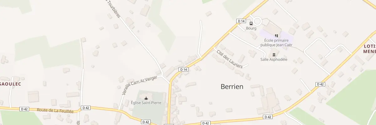 Plan du 7 Rue des Ecoliers à Berrien