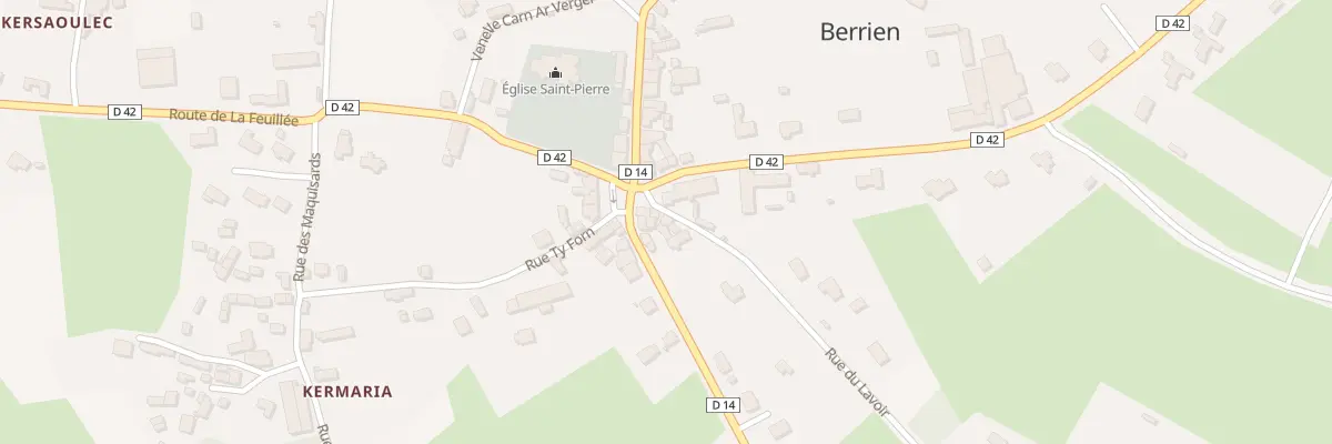 Plan du 8 Rue du Lavoir à Berrien