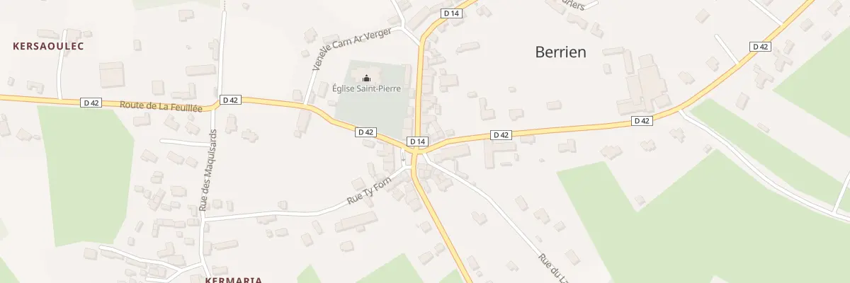 Plan du 2 Rue des Monts d’Arrée à Berrien
