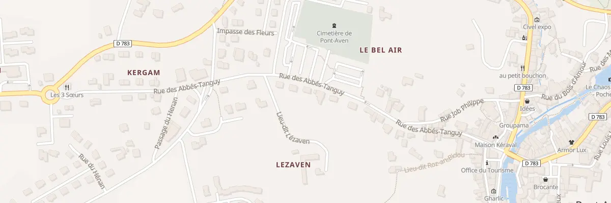 Plan du 31 Rue des Abbés Tanguy à Pont-Aven