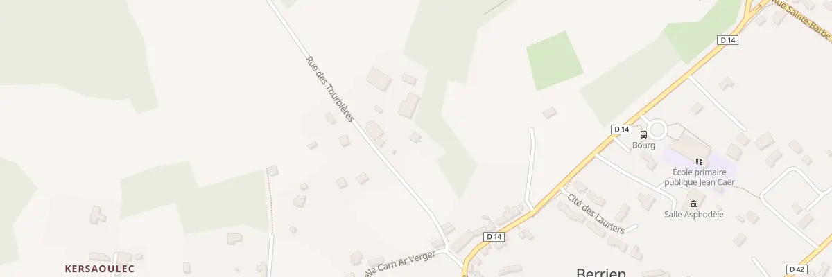 Plan du 6 Rue des Tourbières à Berrien