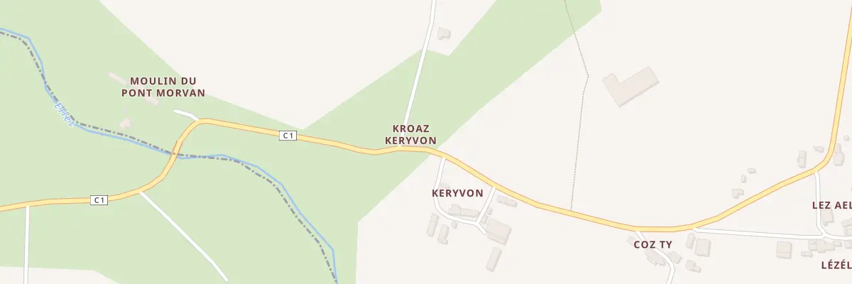 Plan du 5035 Kroaz Ker Ivon à Plouyé
