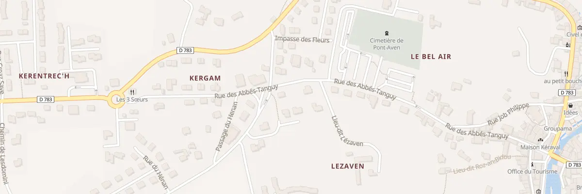 Plan du 35Q Rue des Abbés Tanguy à Pont-Aven