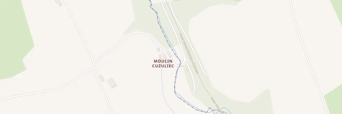 Plan du 107 Kerbriant Moulin Cuzuillec au Cloître-Saint-Thégonnec