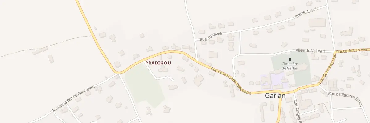 Plan du 9 Rue de la Bonne Rencontre à Garlan