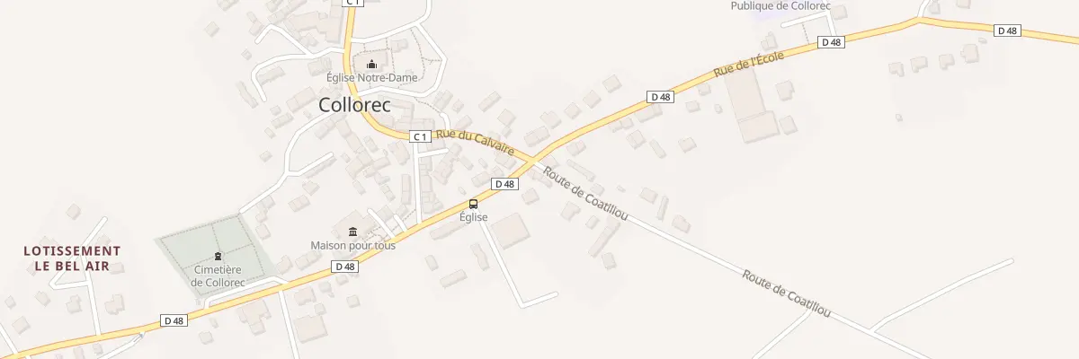 Plan du 3 Rte de Coatiliou à Collorec