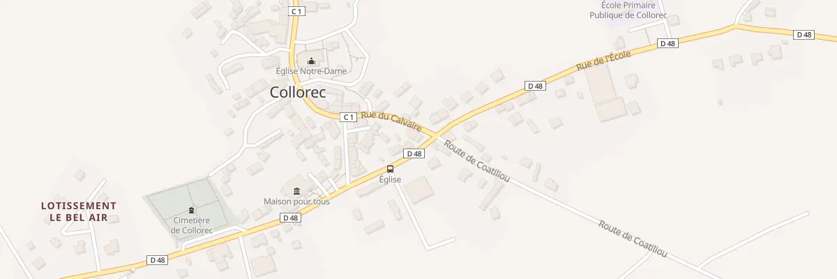 Plan du 8 Rue du Calvaire à Collorec