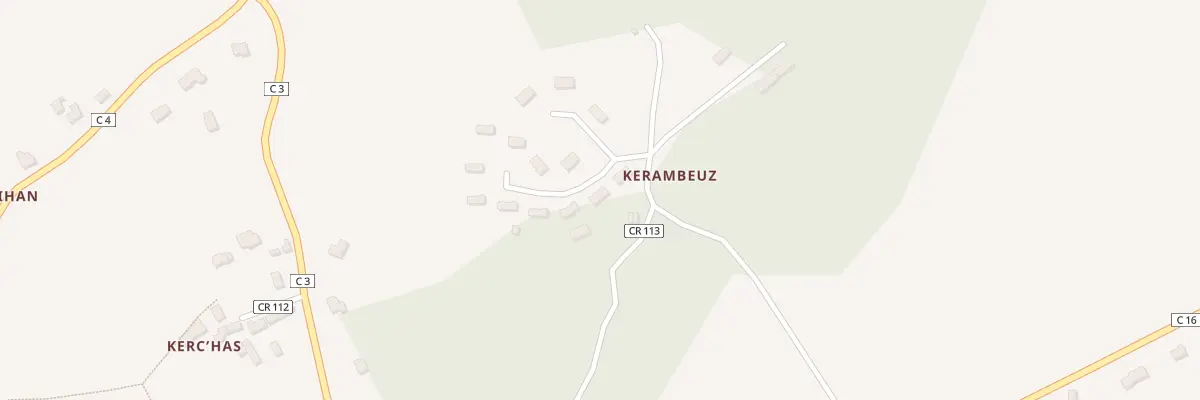 Plan du 4 Ham de Kerambeuz à Névez