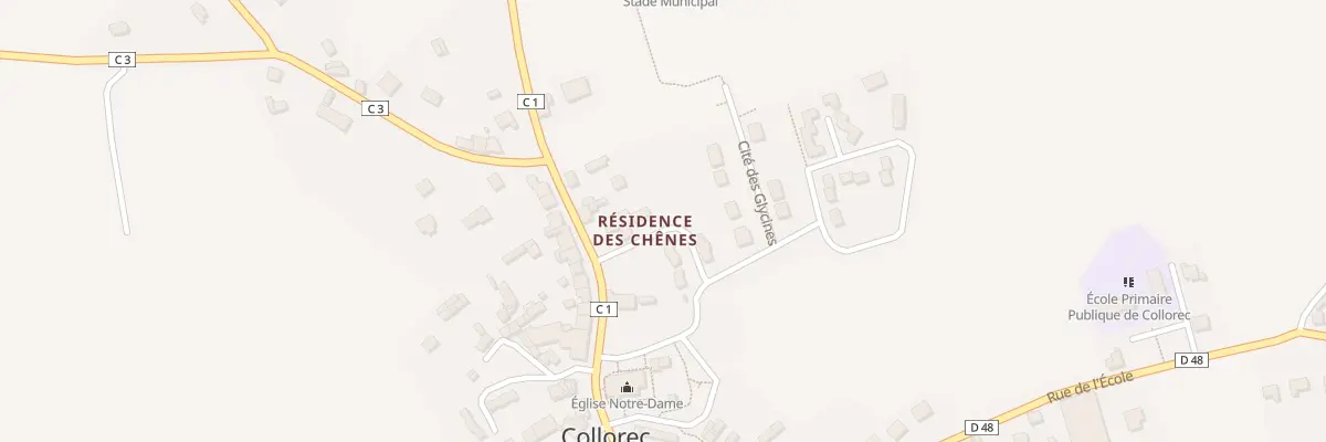 Plan du 1 Rue Sainte-Barbe à Collorec