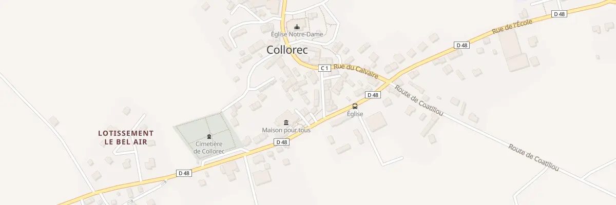 Plan du 1 Rte de Plonévez du Faou à Collorec