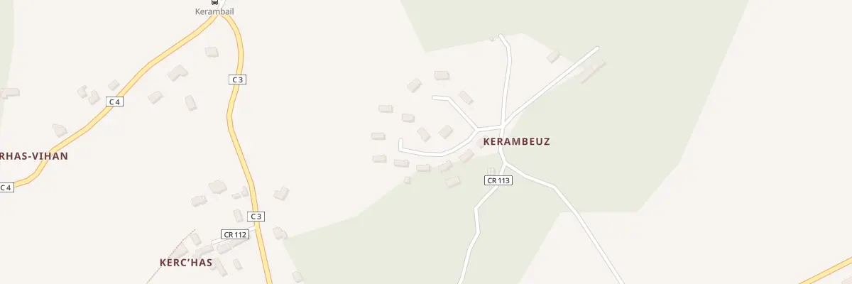 Plan du 12 Ham de Kerambeuz à Névez