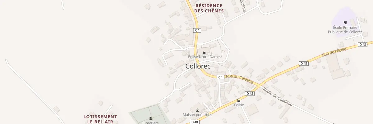 Plan du 1 Rue des Cyprès à Collorec