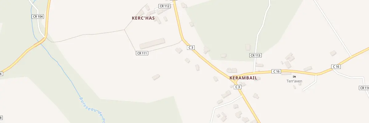 Plan du 3 Kerc’has à Névez