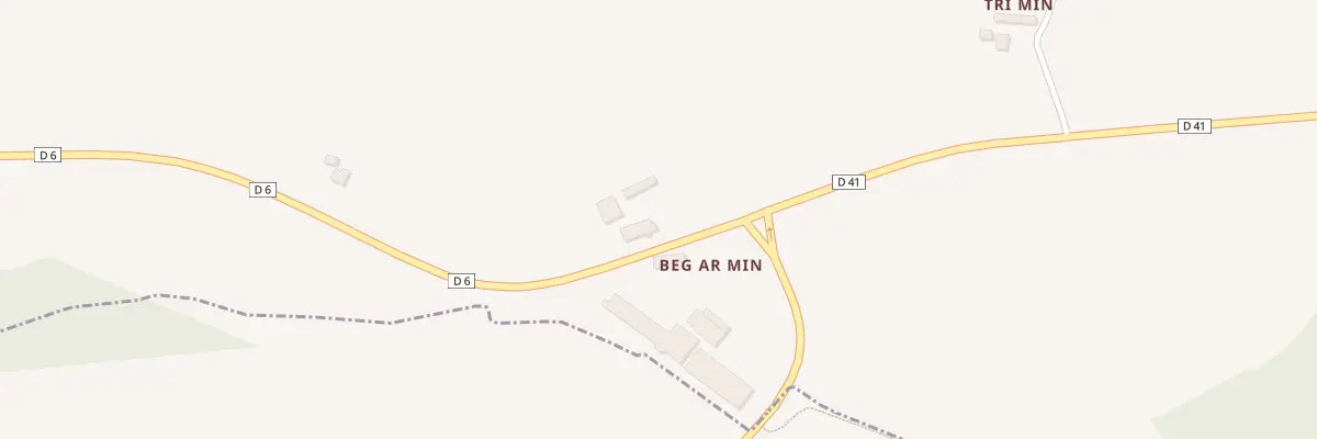 Plan du 3 Beg Ar Min à Saint-Goazec