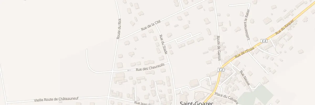 Plan du 10 Rue du Stade à Saint-Goazec