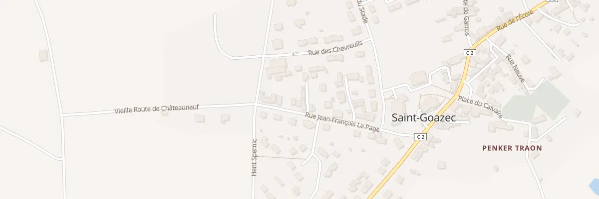 Plan du 17 Rue Jean-François Le Page à Saint-Goazec
